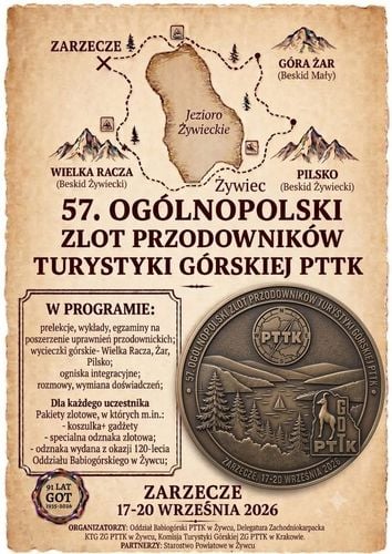 57. Ogólnopolski Zlot Przodowników Turystyki Górskiej PTTK w Zarzeczu 2026